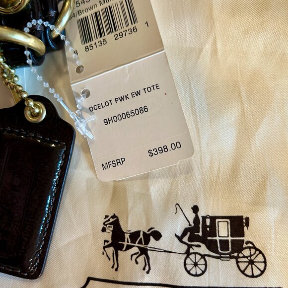 COACH PURSE NWT  Patchwork Collection Brown/Gold/Leather/Suede - Picture 15 of 16